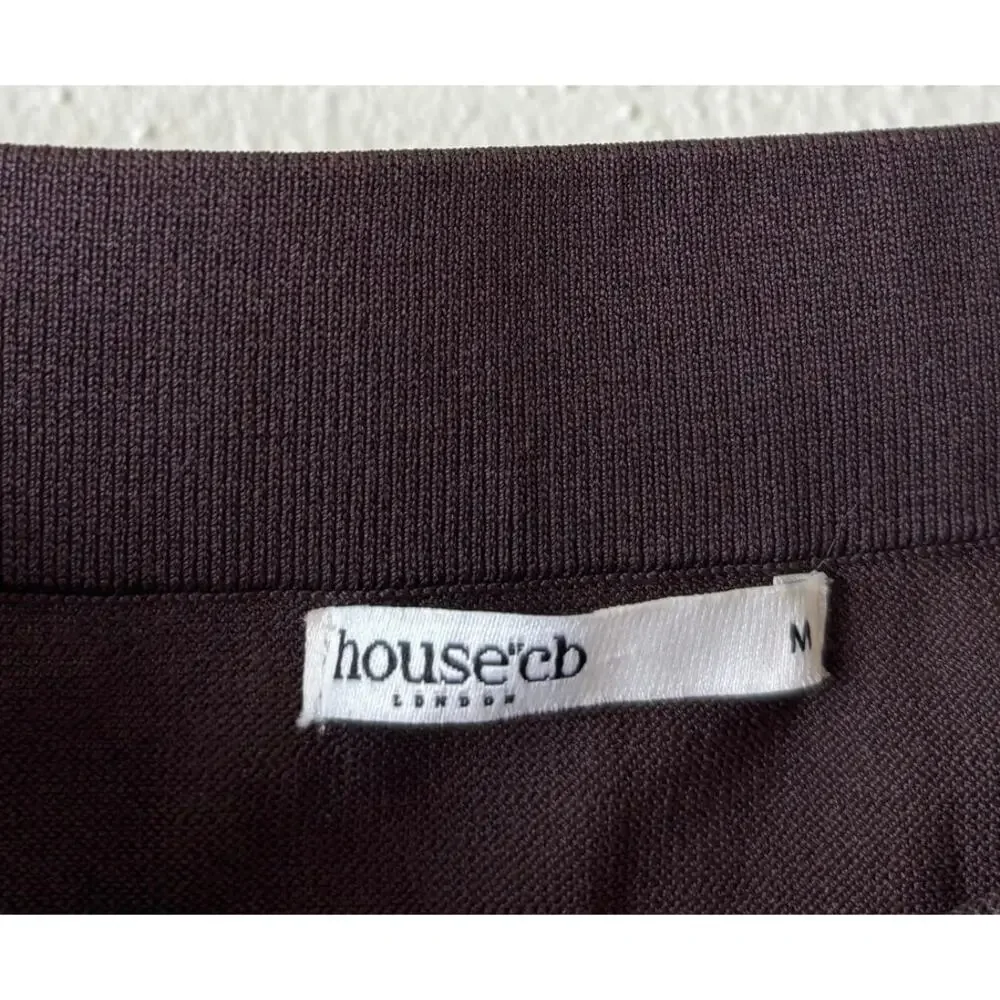 NWOT House of CB Lilas Espresso Knit Midi Skirt Size Medium